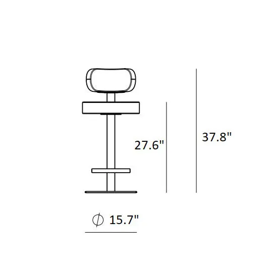 Alfred Fixed Bar Stool