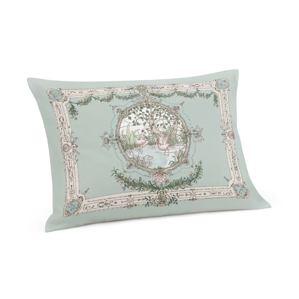 Atelier Choux Satin Cushion Tapestry Olive Green