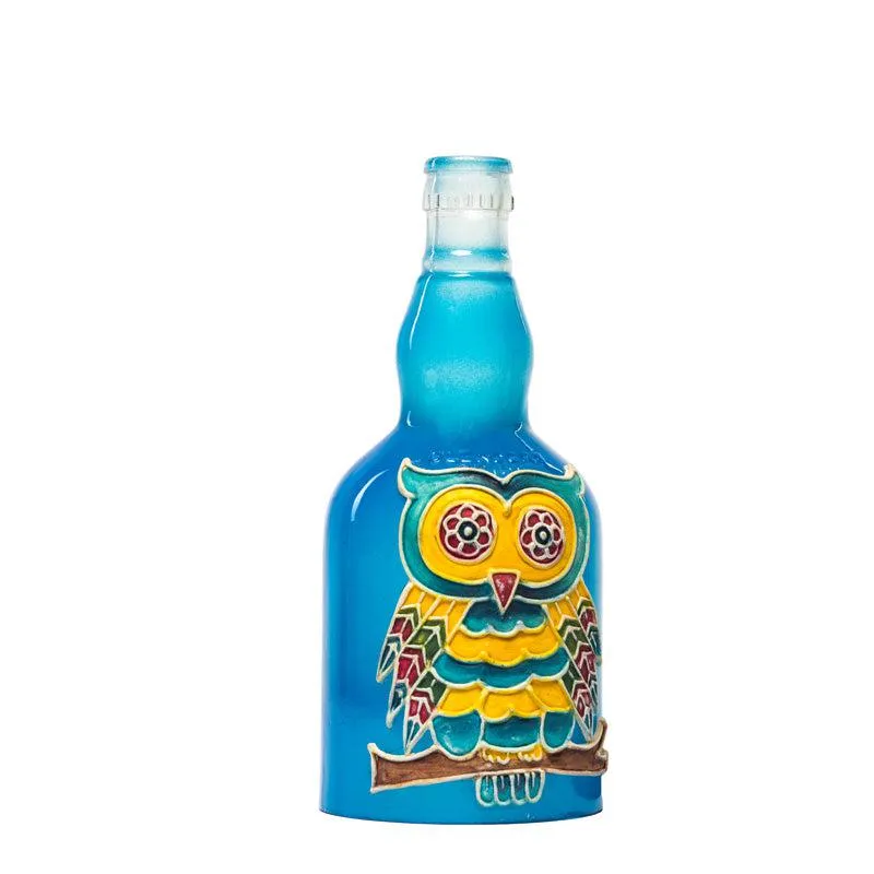 Colorful Owl Handmade Inlit (Blue)