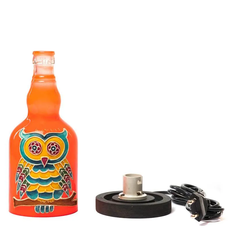 Colorful Owl Handmade Inlit (Orange)