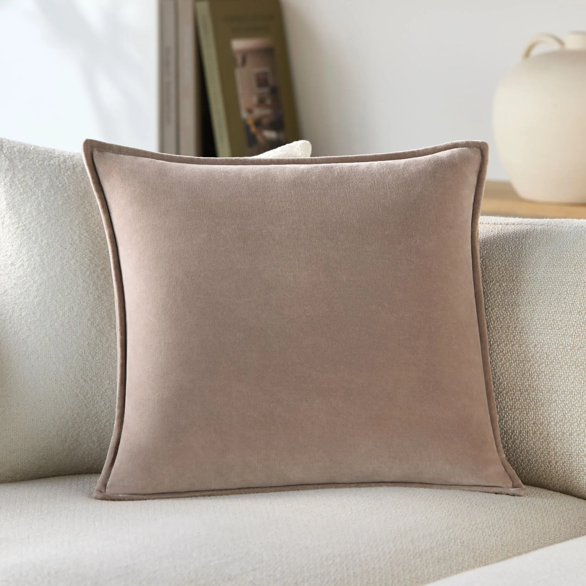 Cotton Velvet Throw Pillow