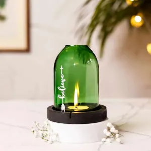 Eco Friendly Believe Tea Light Holder