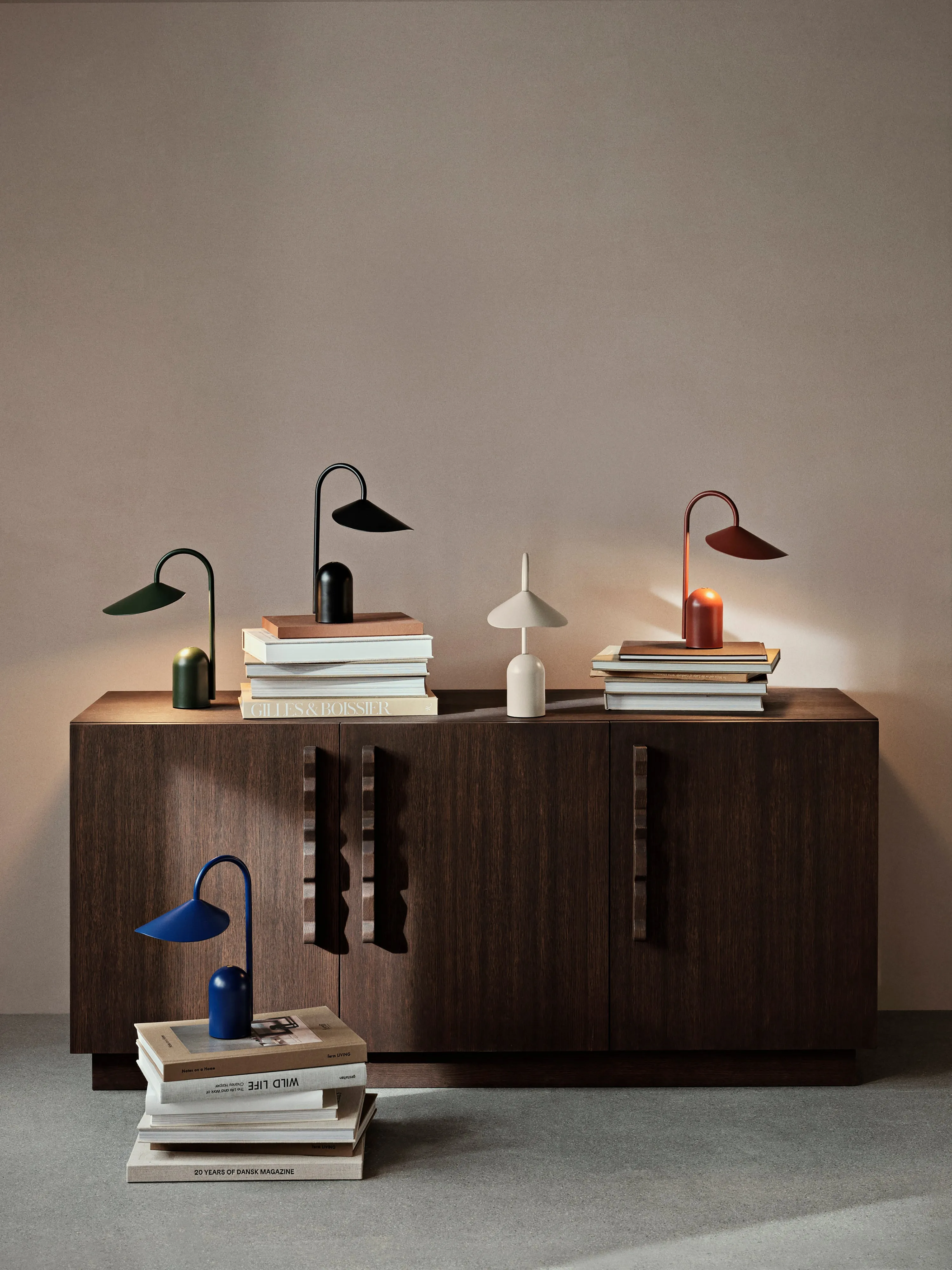 Ferm Living Arum Portable Lamp Grass Green