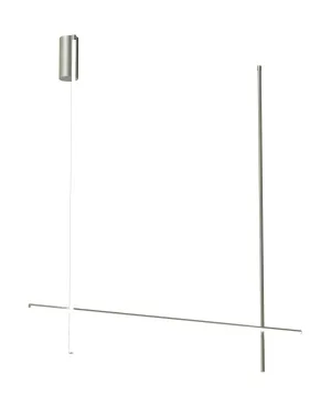 Flos Coordinates C2 Long Ceiling Lamp, Argent