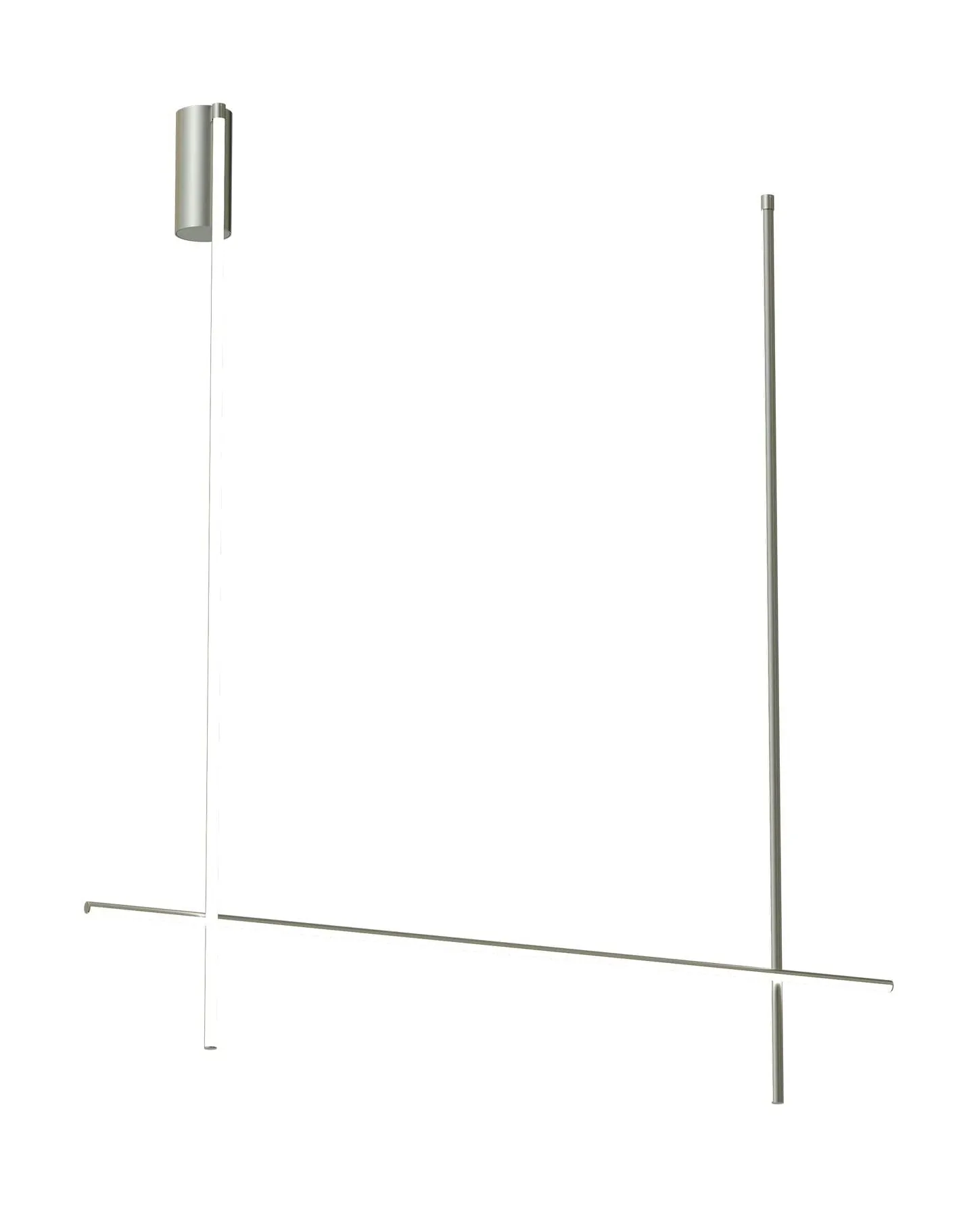 Flos Coordinates C2 Long Ceiling Lamp, Argent