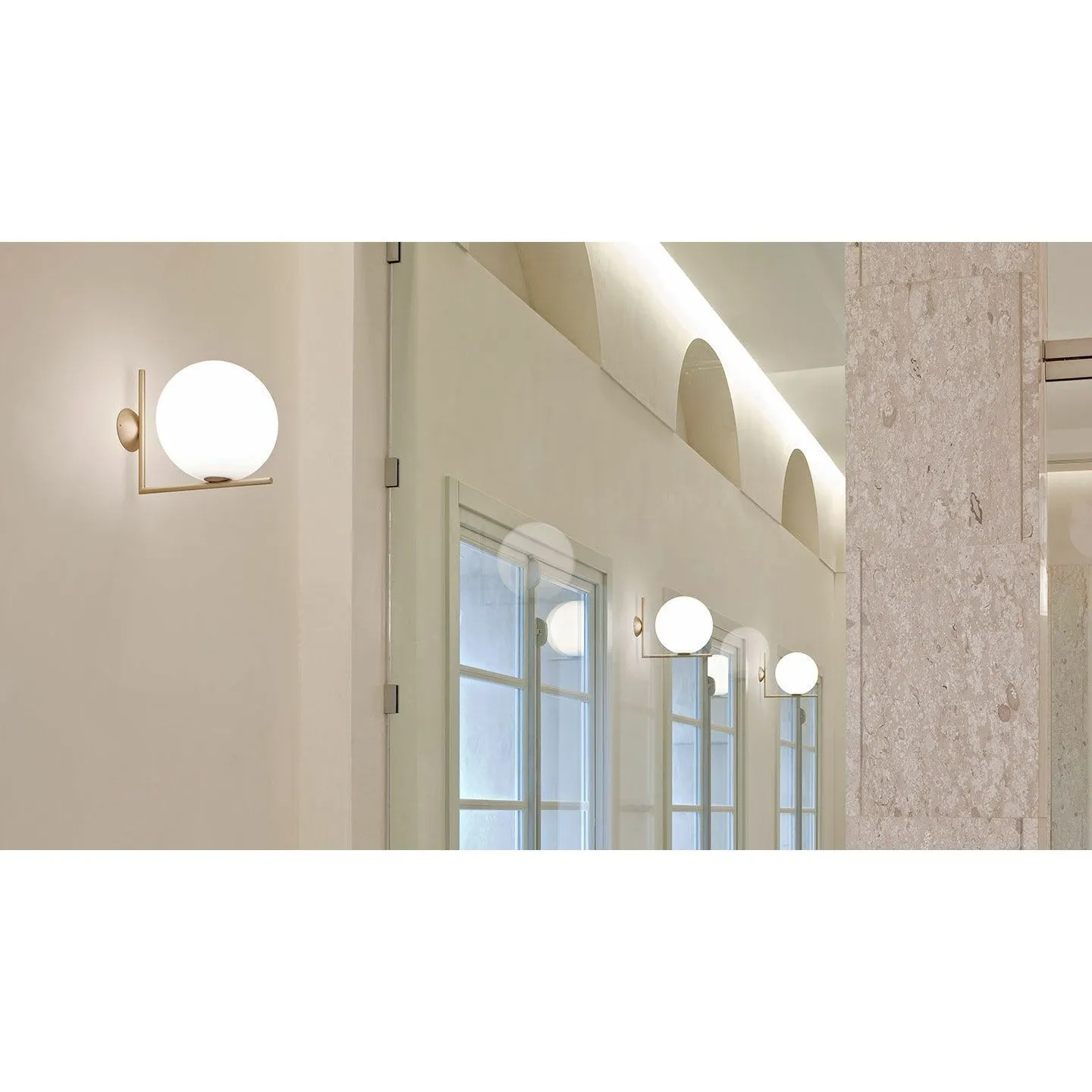 Flos Ic Light C/W1 Wall/Ceiling Lamp, Chrome