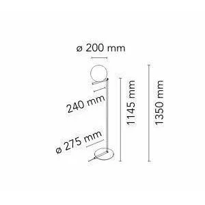 Flos Ic Light F1 Floor Lamp, Brass