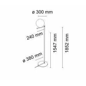 Flos Ic Light F2 Floor Lamp, Black