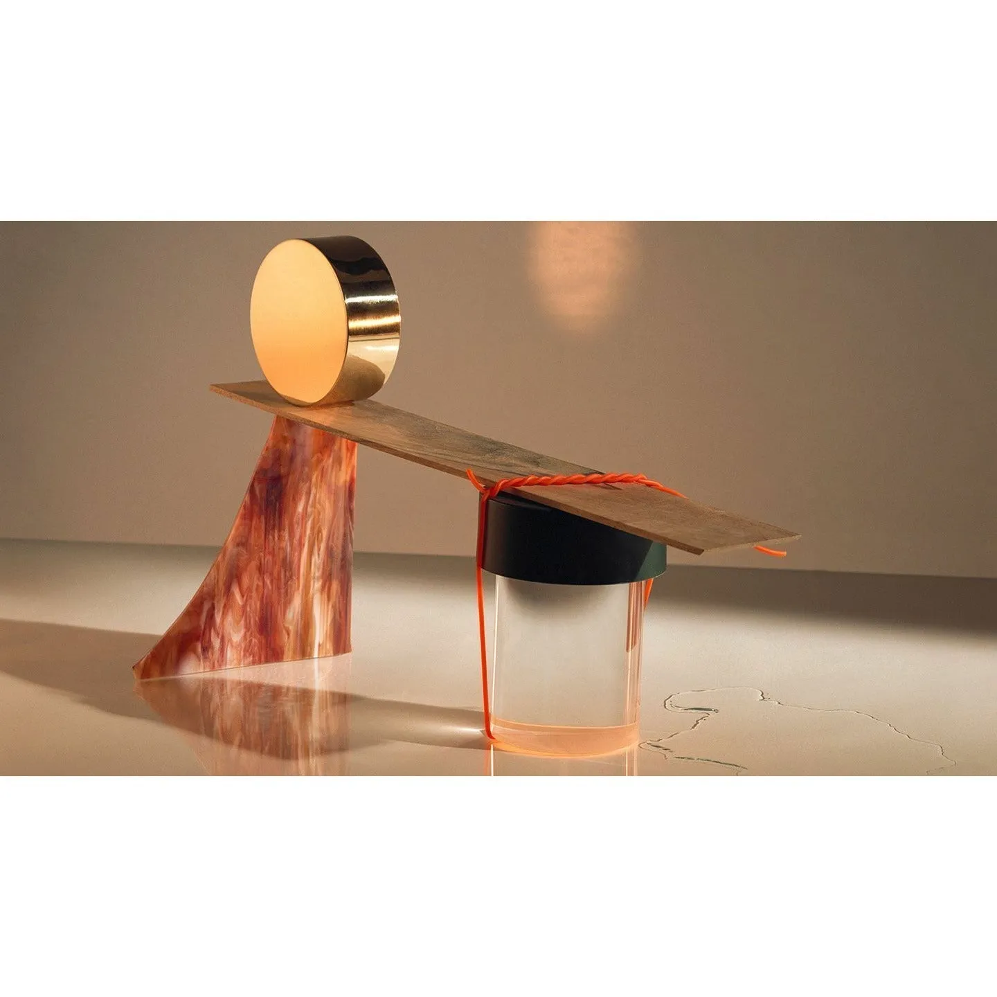 Flos Last Order Clear Table Lamp, Brass