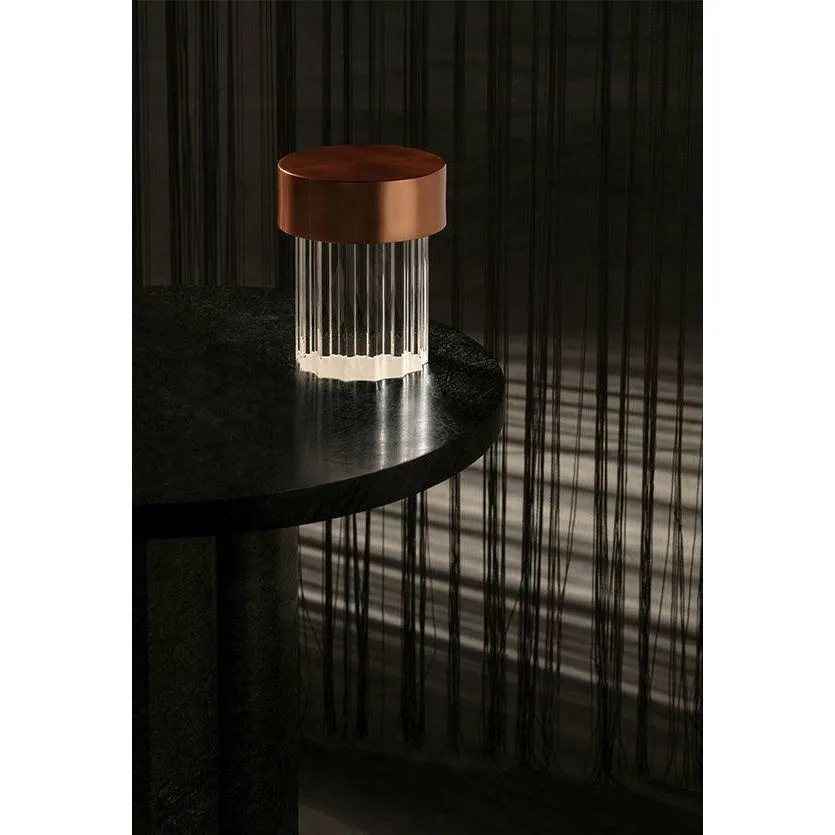 Flos Last Order Fluted Table Lamp, Green Matt