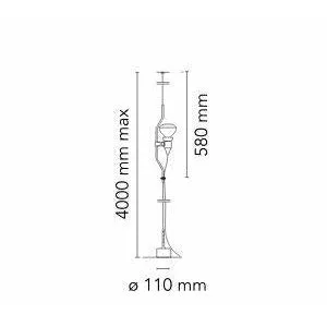 Flos Parentesi Suspension Lamp With Dimmer, Black