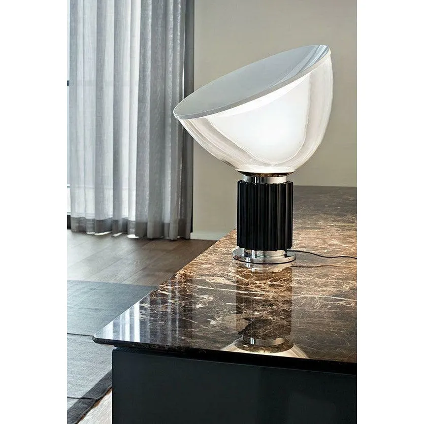 Flos Taccia Small Table Lamp Glass Shade Small, Black