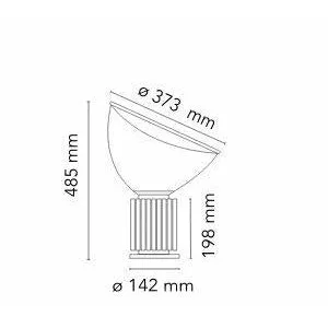 Flos Taccia Small Table Lamp Glass Shade Small, Black