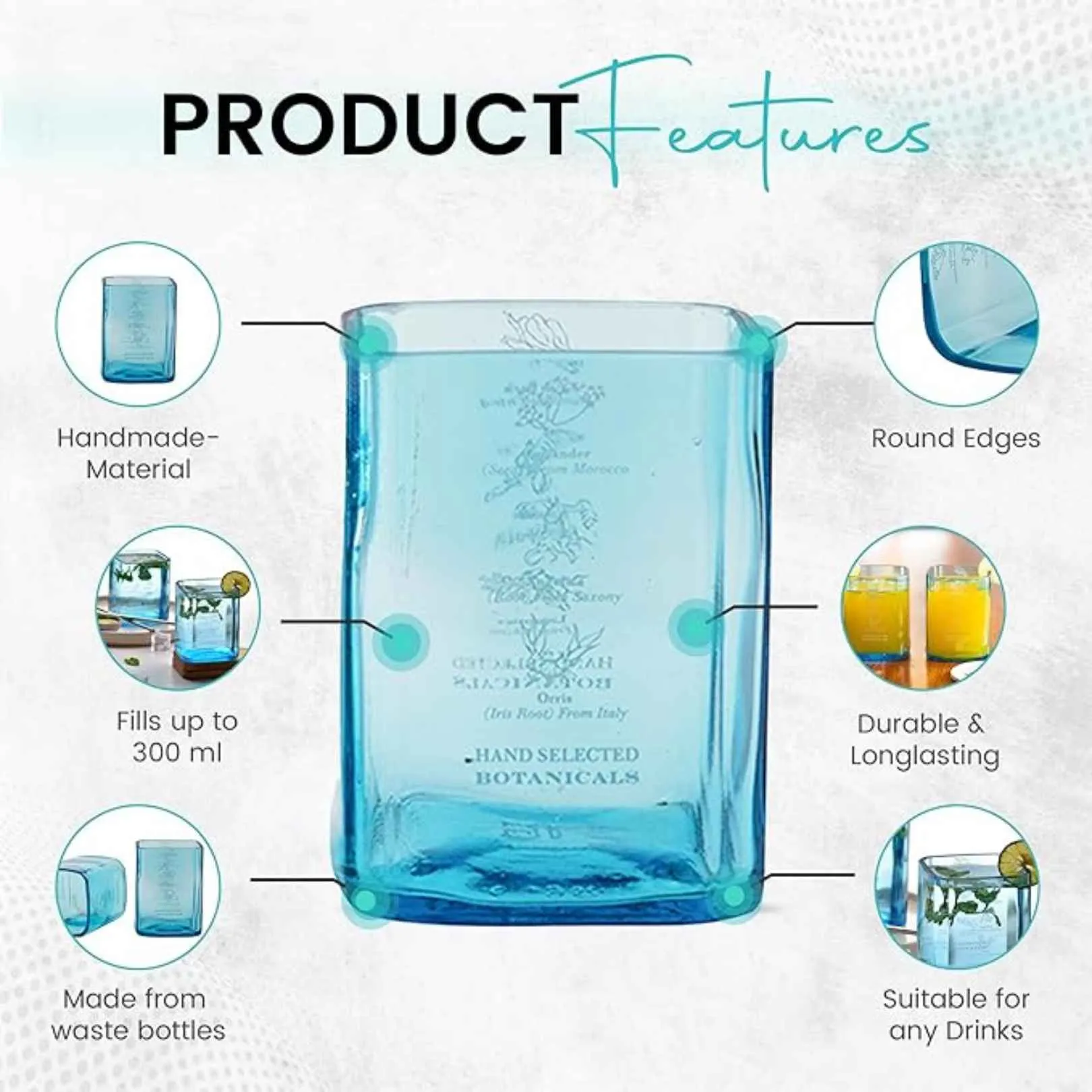 Kavi Bombay Sapphire Glasses (Set of Two)