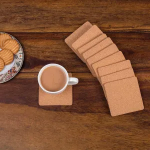Kavi Square Cork  Coasters (Set of 10)