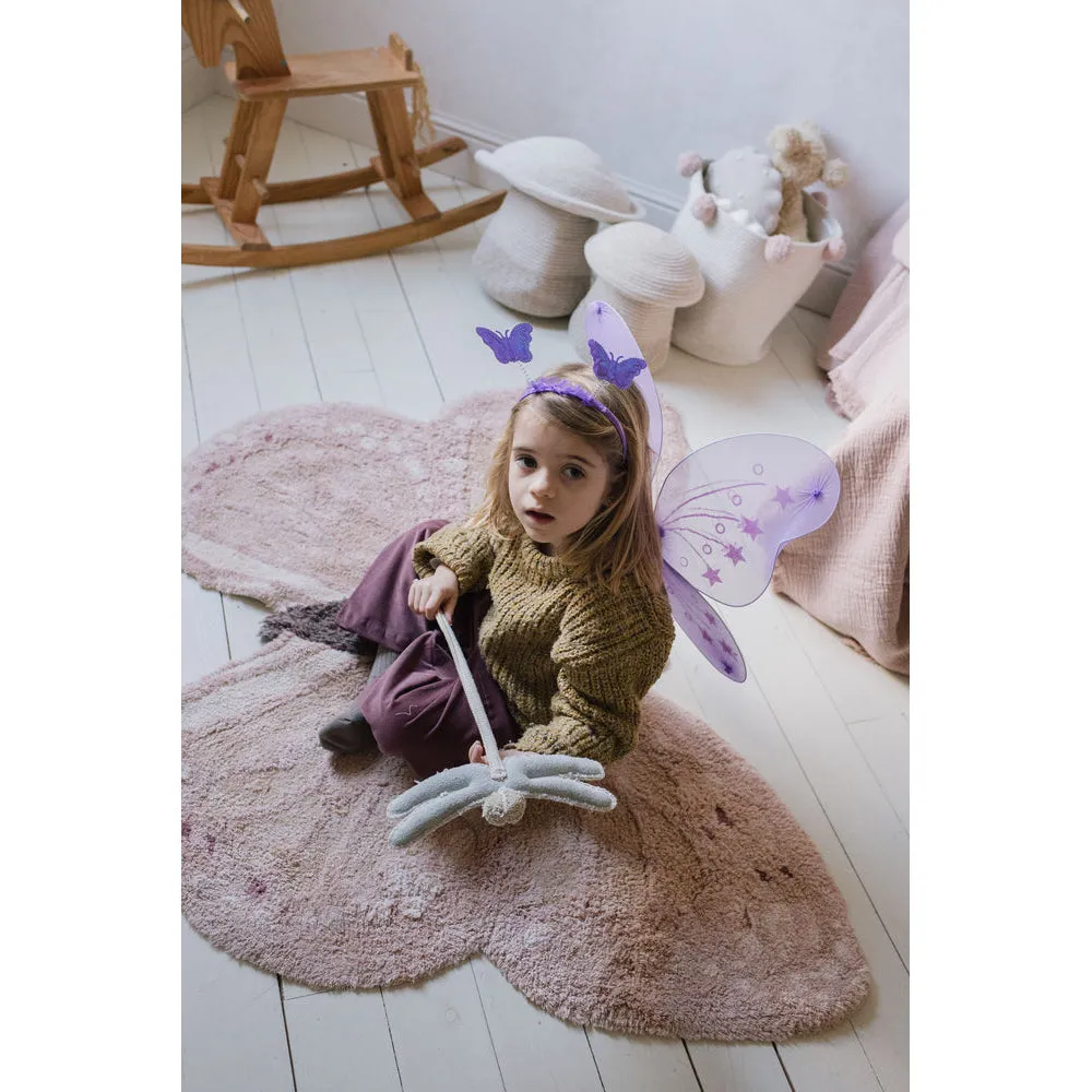 Lorena Canals Animal Rugs Baby Butterfly Machine Washable Cotton Rug - 90x120cm