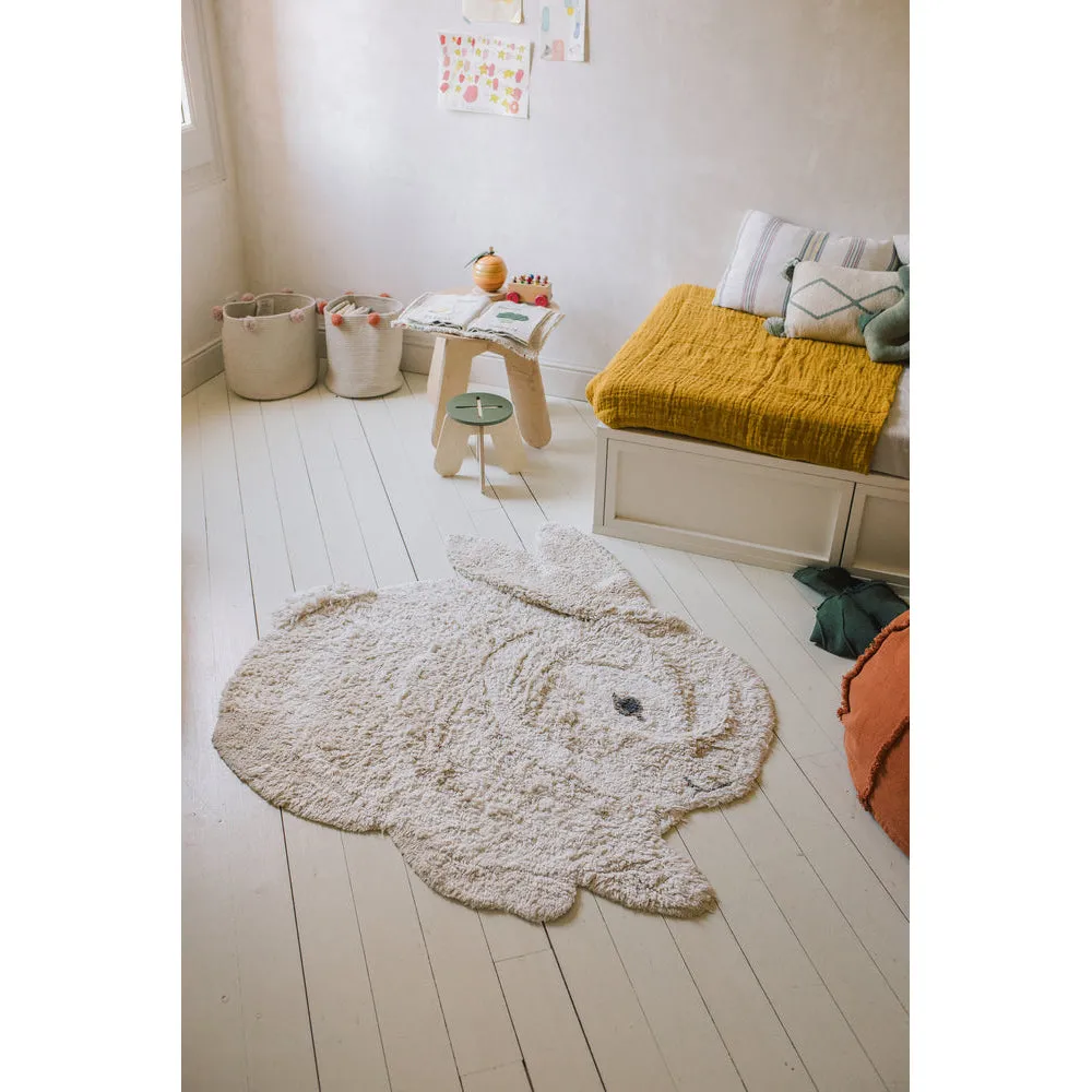Lorena Canals Animal Rugs Bunny Machine Washable Cotton Rug - 130x135cm