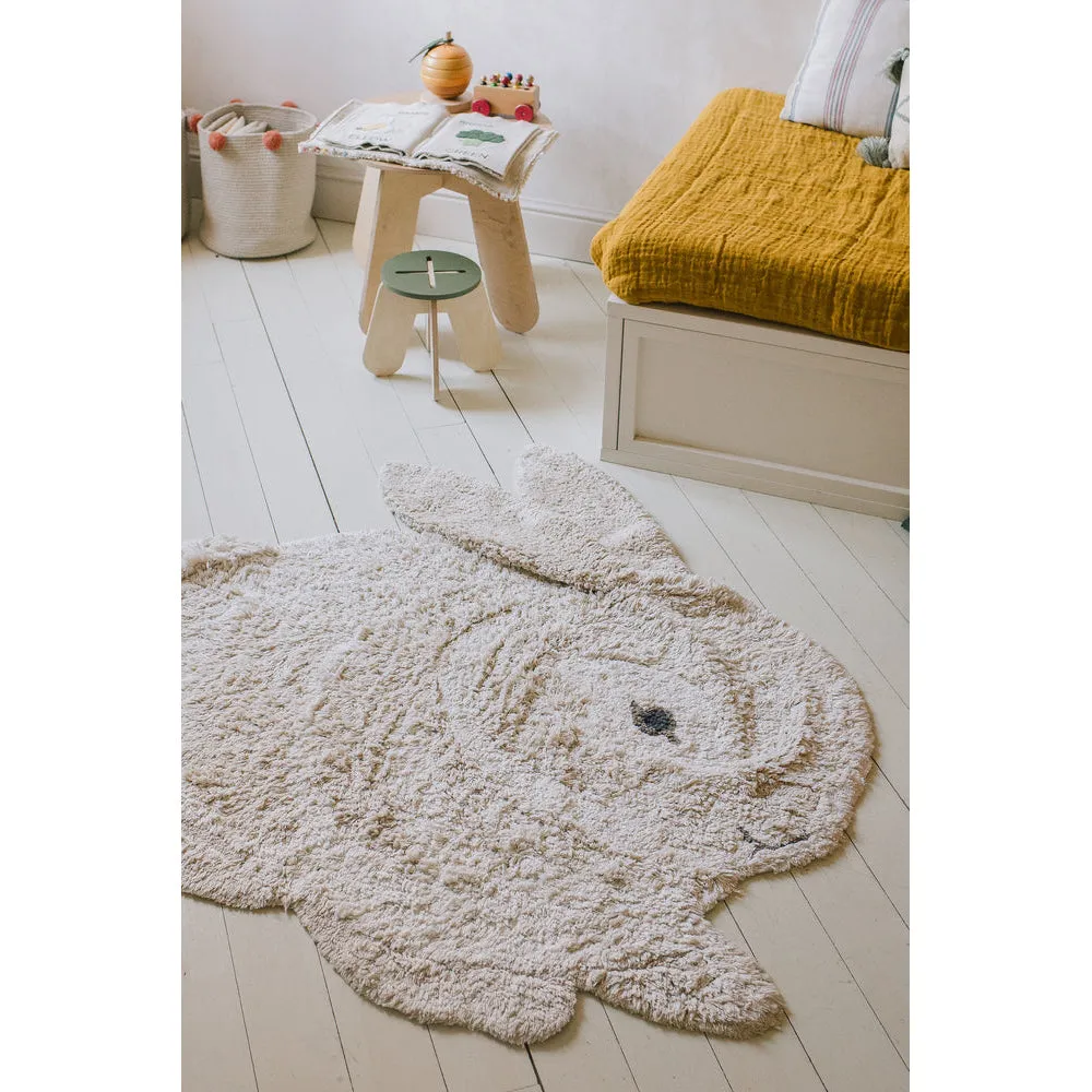 Lorena Canals Animal Rugs Bunny Machine Washable Cotton Rug - 130x135cm