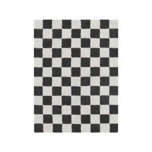 Lorena Canals Kitchen Tiles Dark Grey Machine Washable Cotton Rug - 120x160cm (Online Exclusive)