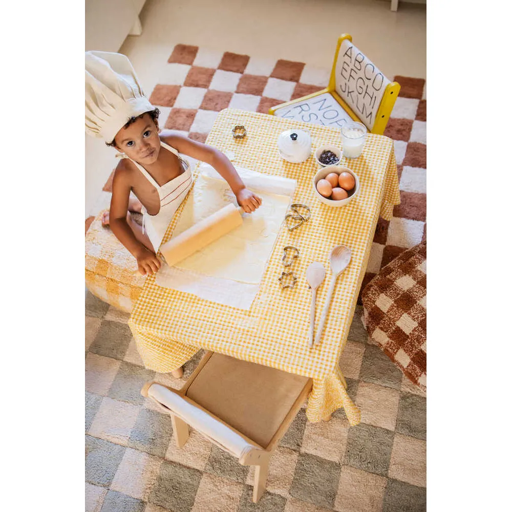 Lorena Canals Kitchen Tiles Toffee Machine Washable Cotton Rug - 120x160cm (Online Exclusive)