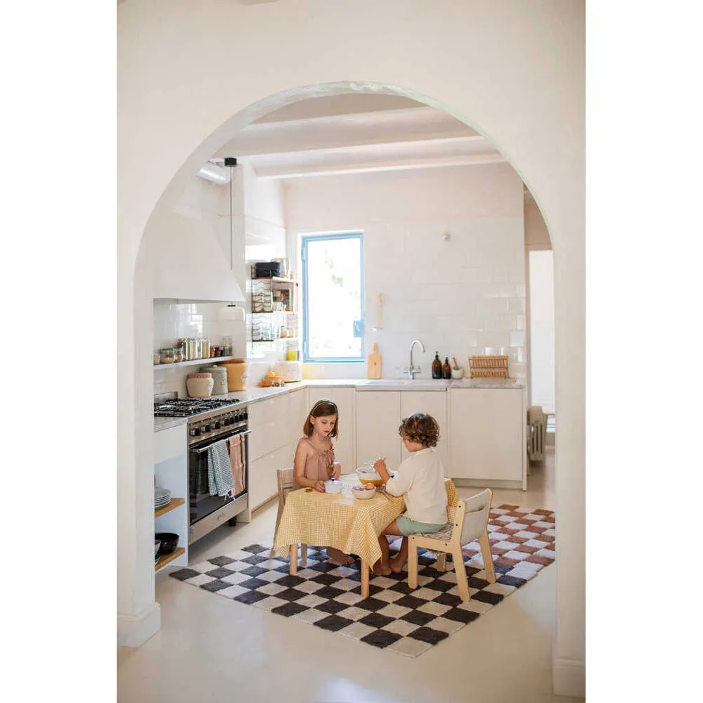 Lorena Canals Kitchen Tiles Toffee Machine Washable Cotton Rug - 120x160cm (Online Exclusive)