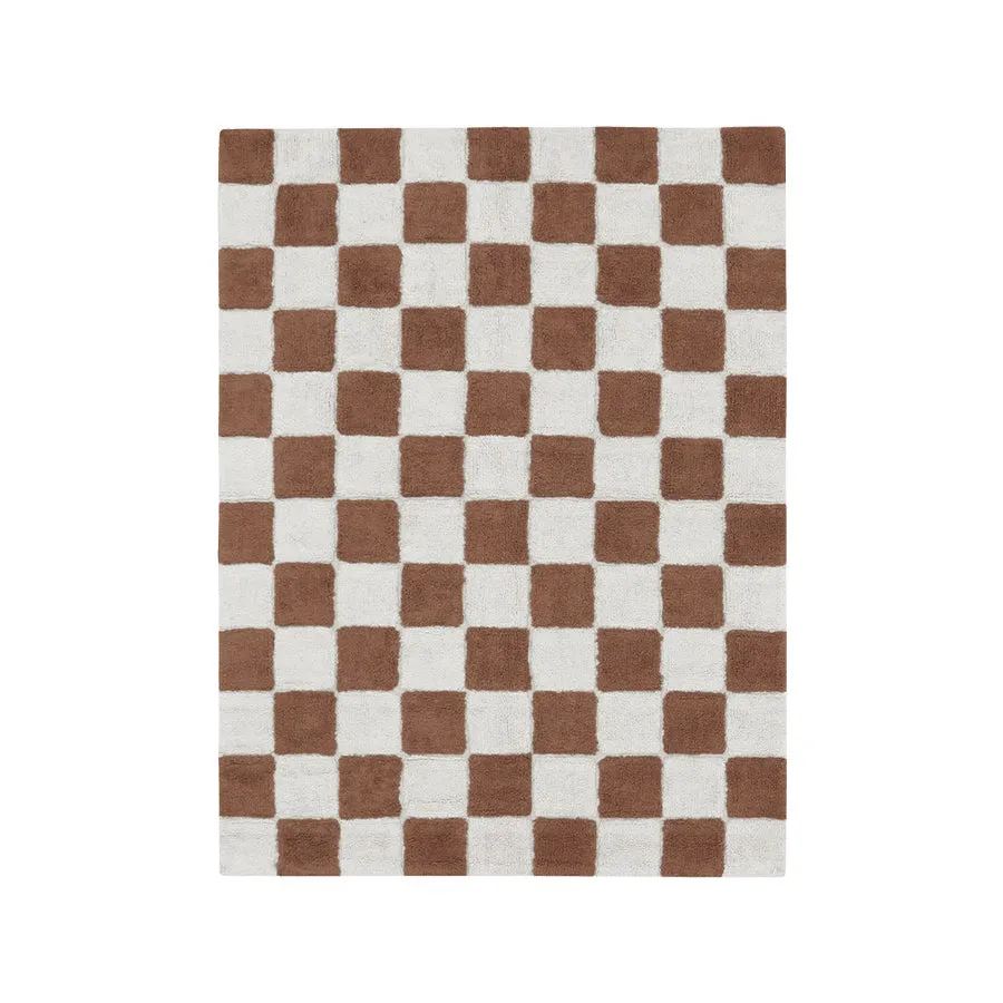 Lorena Canals Kitchen Tiles Toffee Machine Washable Cotton Rug - 120x160cm (Online Exclusive)