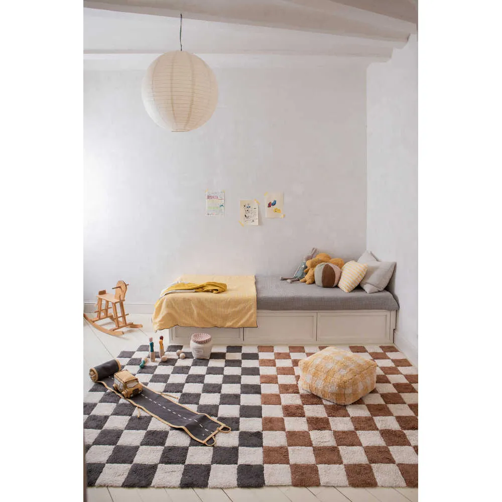 Lorena Canals Kitchen Tiles Toffee Machine Washable Cotton Rug - 120x160cm (Online Exclusive)