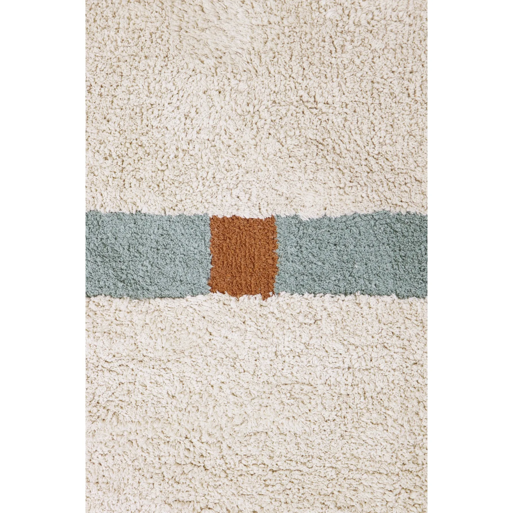 Lorena Canals Maxi Rugs Lane Natural - Vintage Blue Machine Washable Cotton Rug - 200x300cm (Pre-Order; Est. Delivery in 4-8 Weeks)