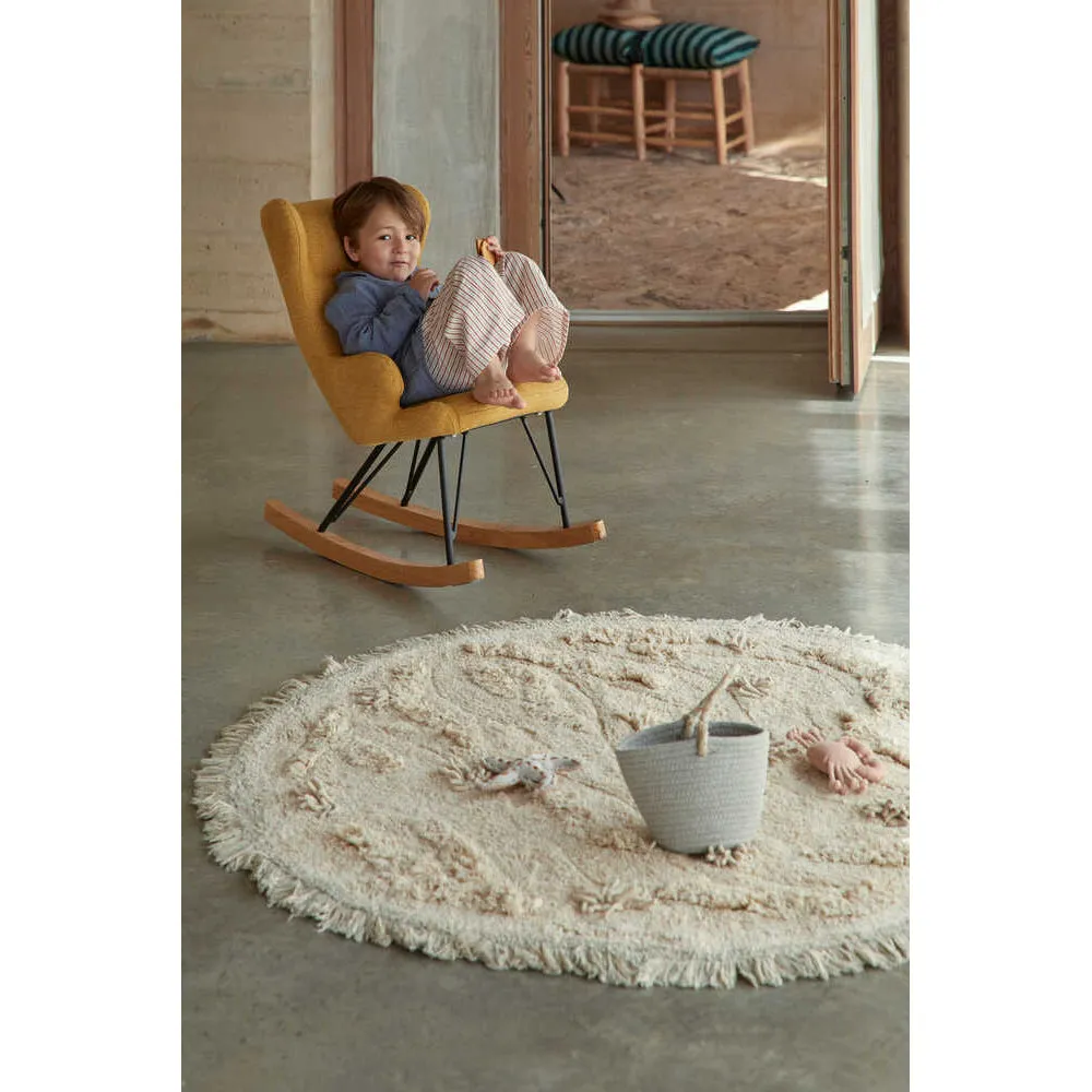 Lorena Canals Sea Wonders Island Machine Washable Cotton Play Rug - 120x120cm (Pre-Order; Est. Delivery in 4-8 Weeks)