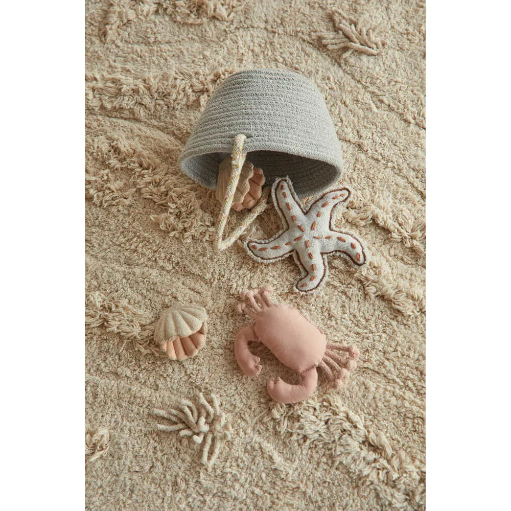 Lorena Canals Sea Wonders Island Machine Washable Cotton Play Rug - 120x120cm (Pre-Order; Est. Delivery in 4-8 Weeks)
