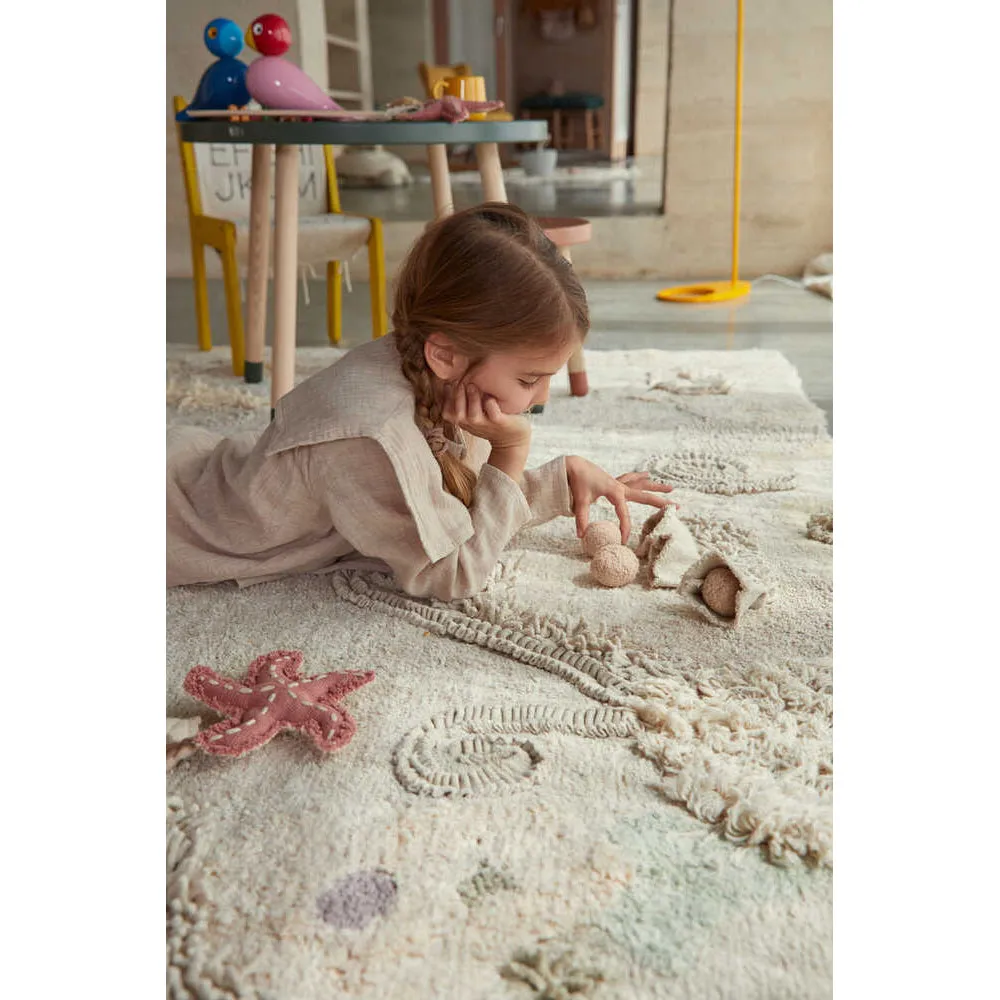 Lorena Canals Sea Wonders Seabed Machine Washable Cotton Play Rug - 140x200cm (Pre-Order; Est. Delivery in 4-8 Weeks)