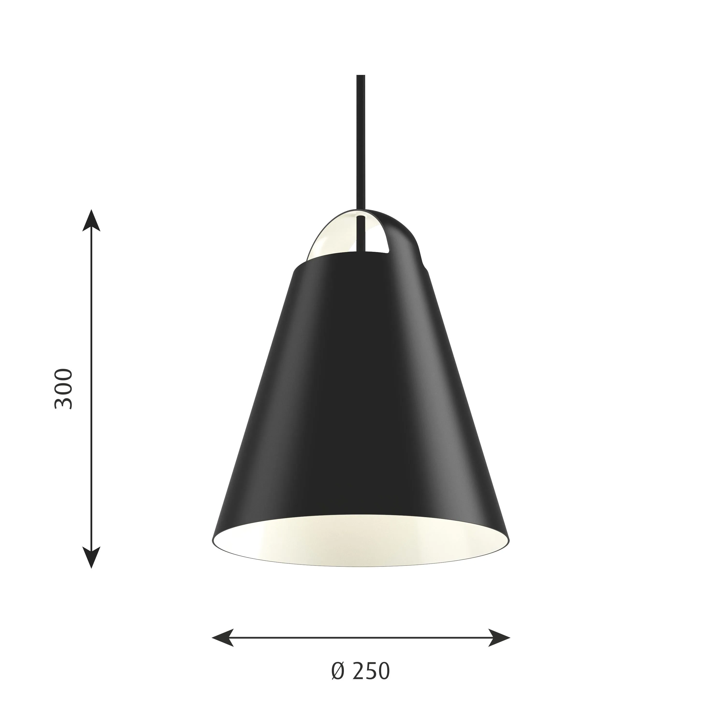 Louis Poulsen Above Pendant 300x250 Mm, Black