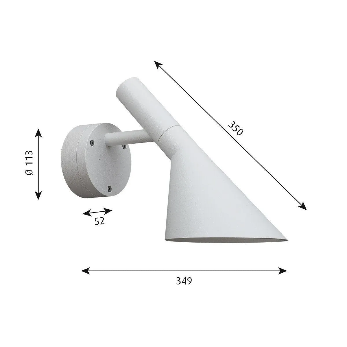 Louis Poulsen Aj 50 Wall Lamp, White