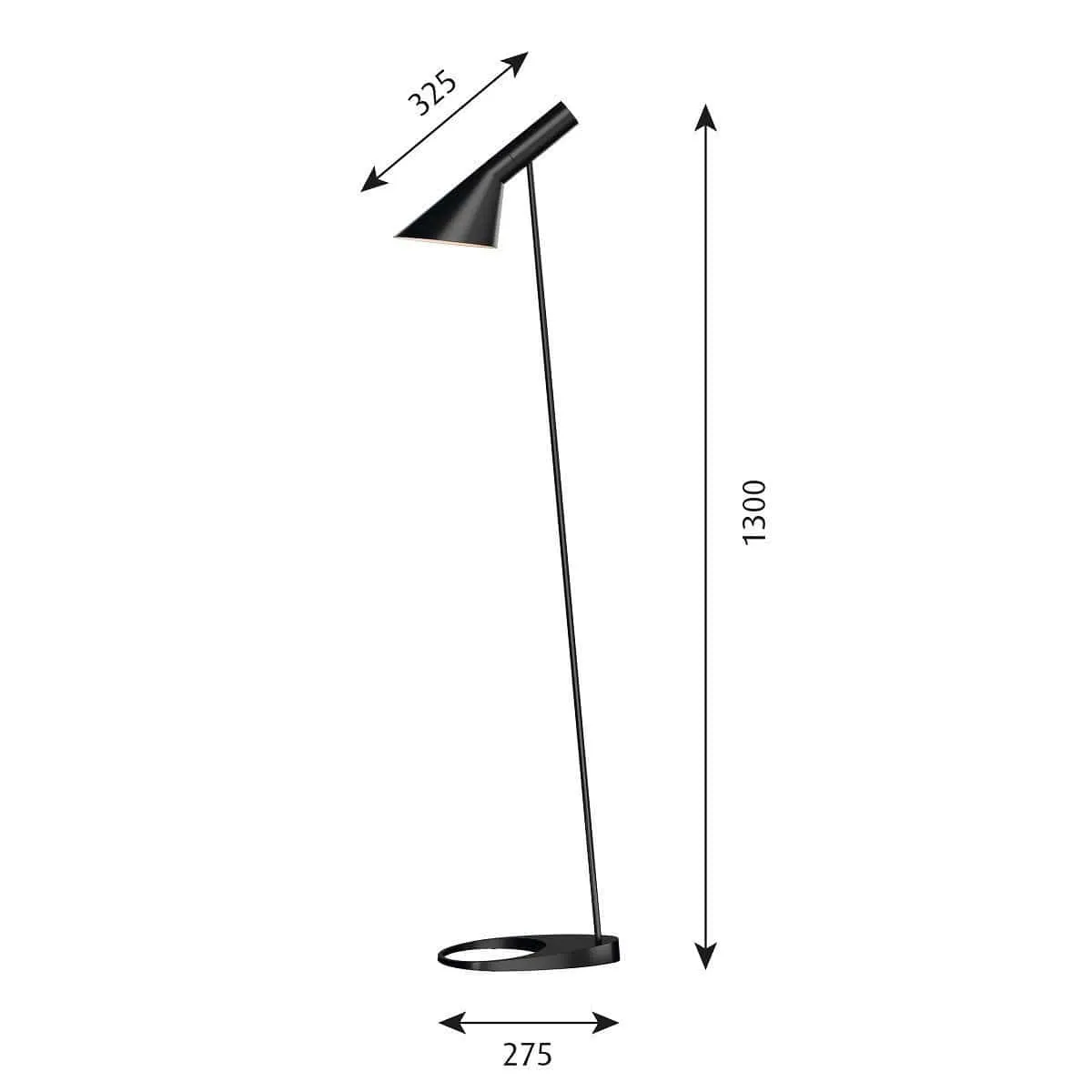Louis Poulsen Aj Floor Lamp, Black