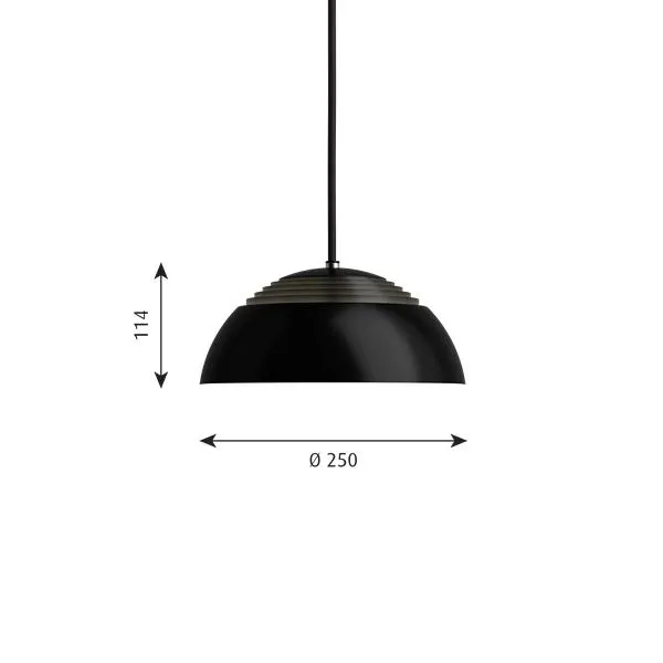 Louis Poulsen Aj Royal Pendant Led  250 Mm, Black