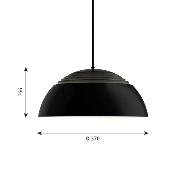 Louis Poulsen Aj Royal Pendant Led  370 Mm, Black
