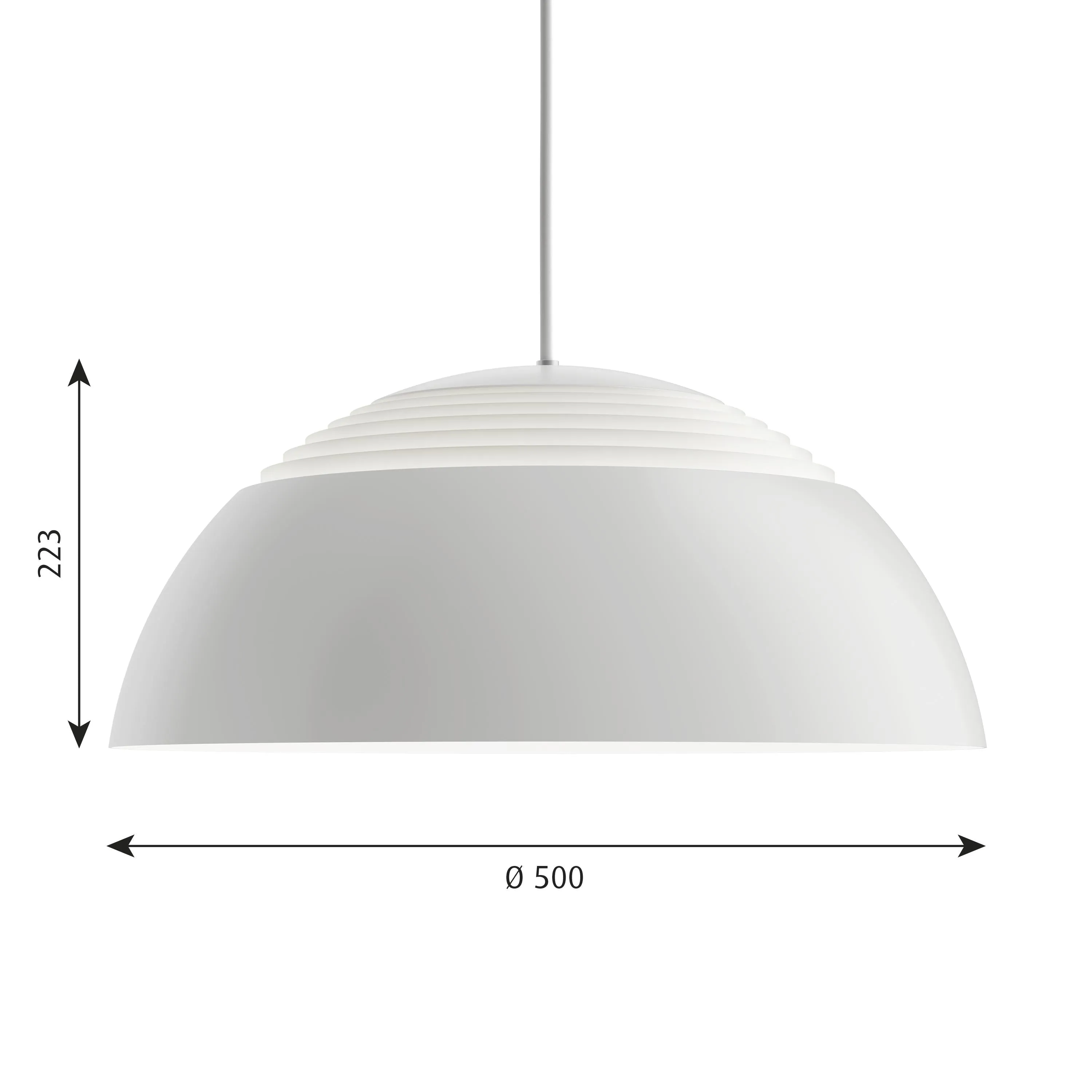 Louis Poulsen Aj Royal Pendant Led  500 Mm, White