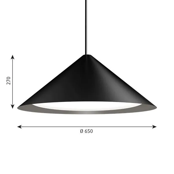 Louis Poulsen Keglen Pendant Led  650 Mm, Black