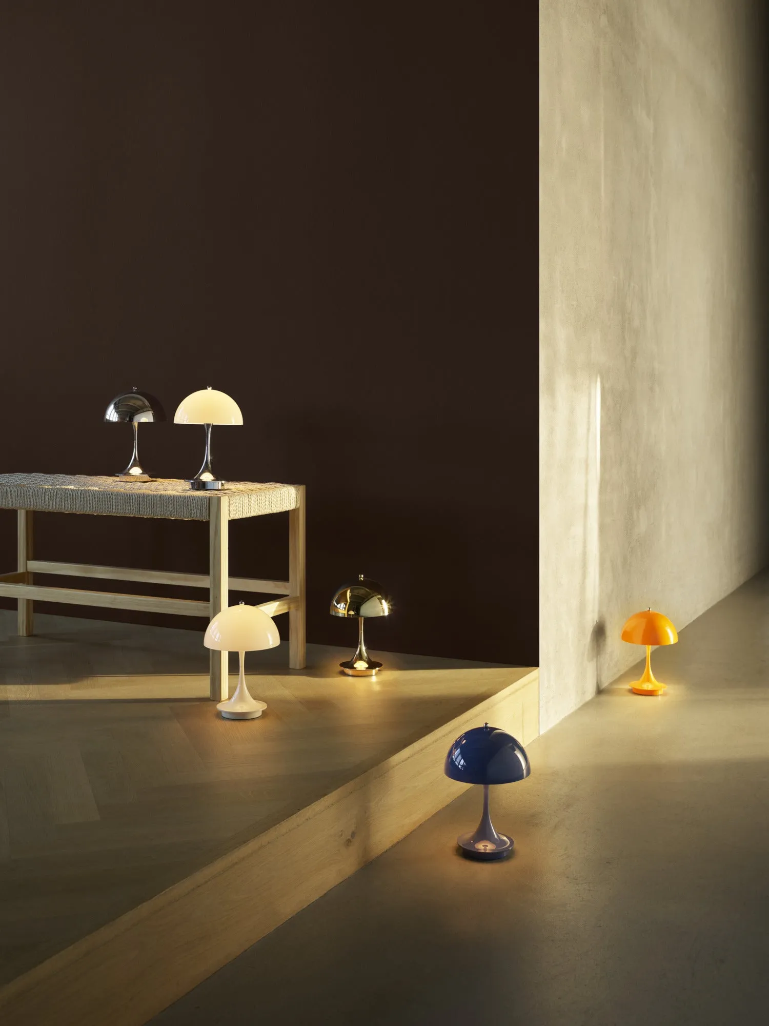 Louis Poulsen Panthella 160 Portable Table Lamp V3, Opal Beige