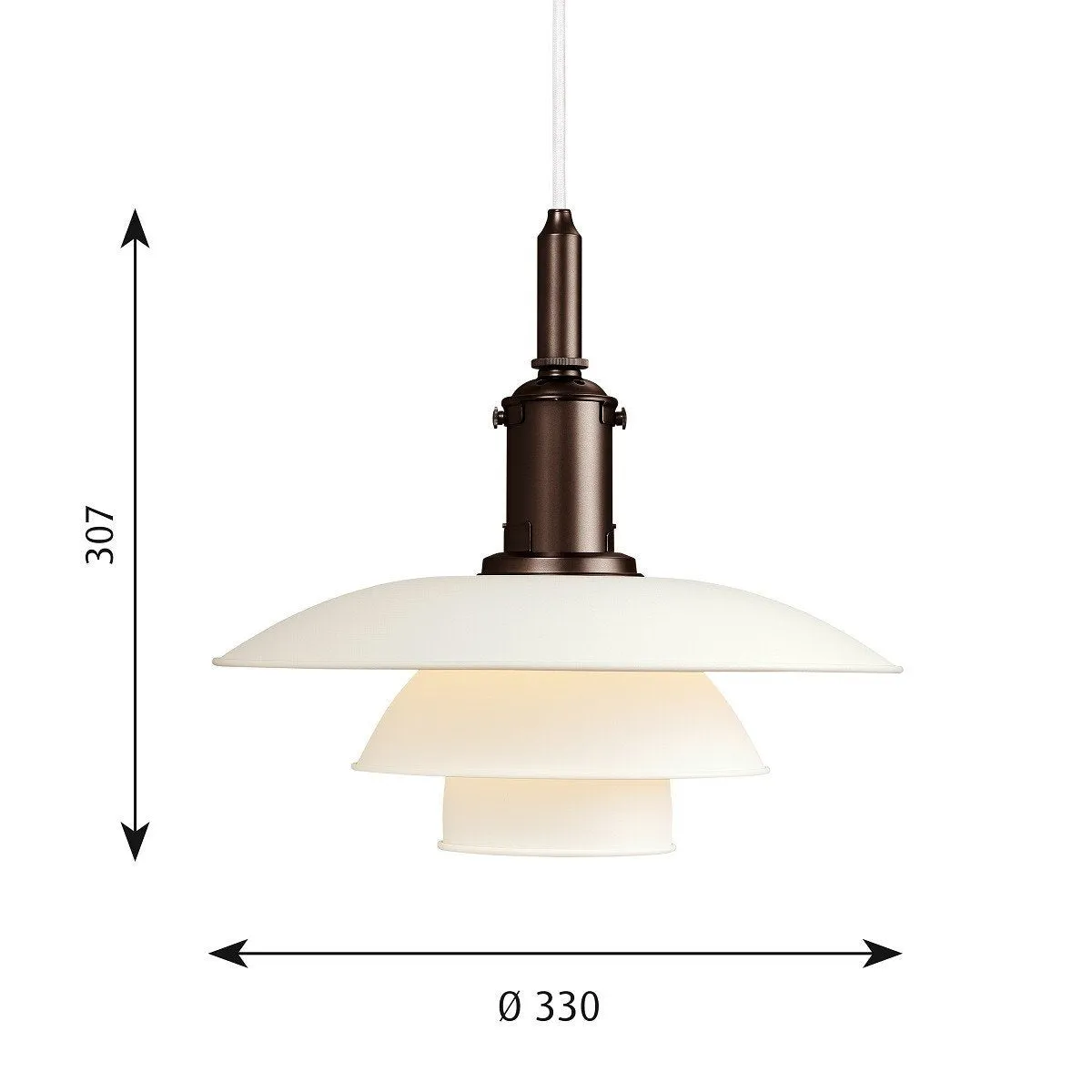 Louis Poulsen Ph 3 1/2 3 Pendant, White