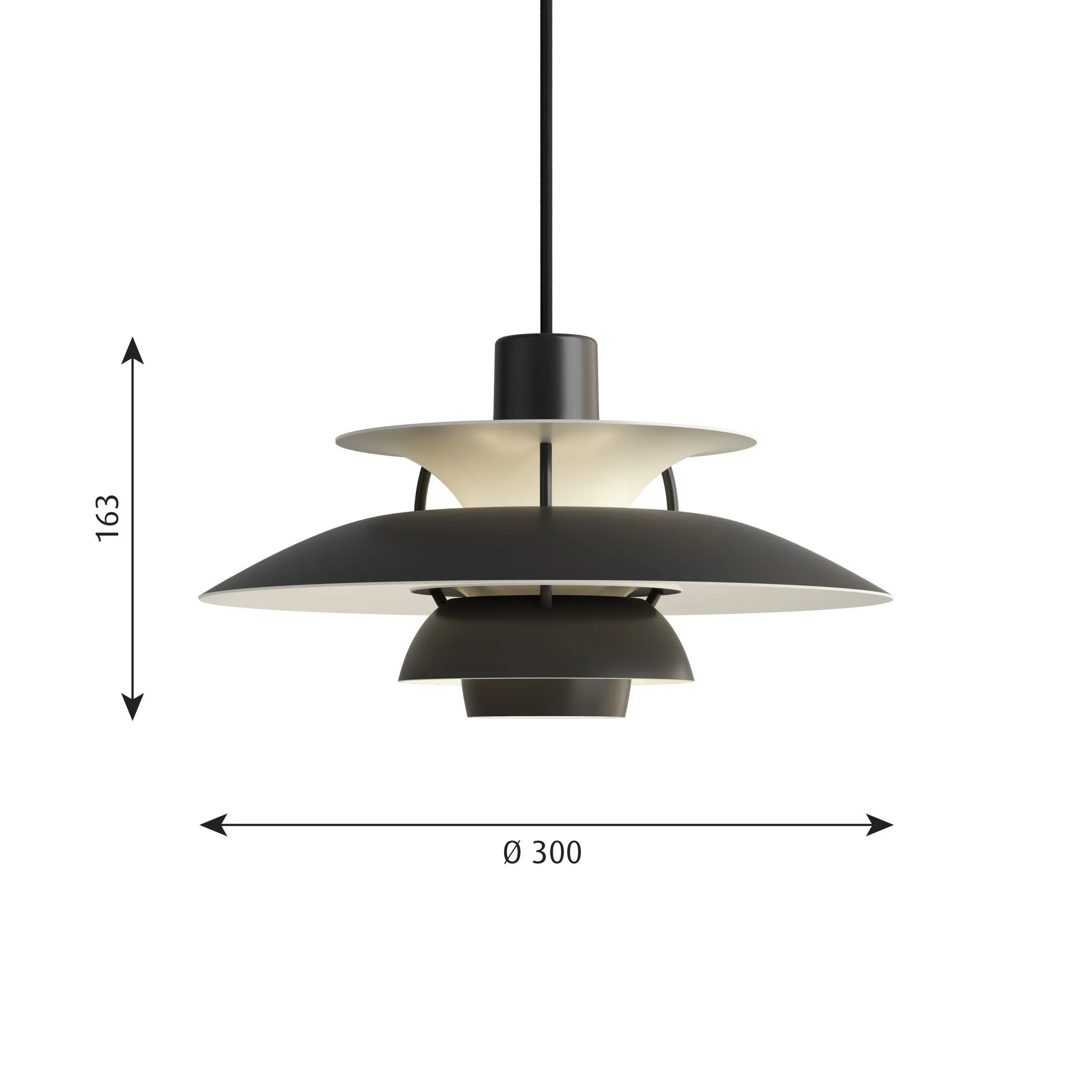 Louis Poulsen Ph 5 Mini Pendant, Black