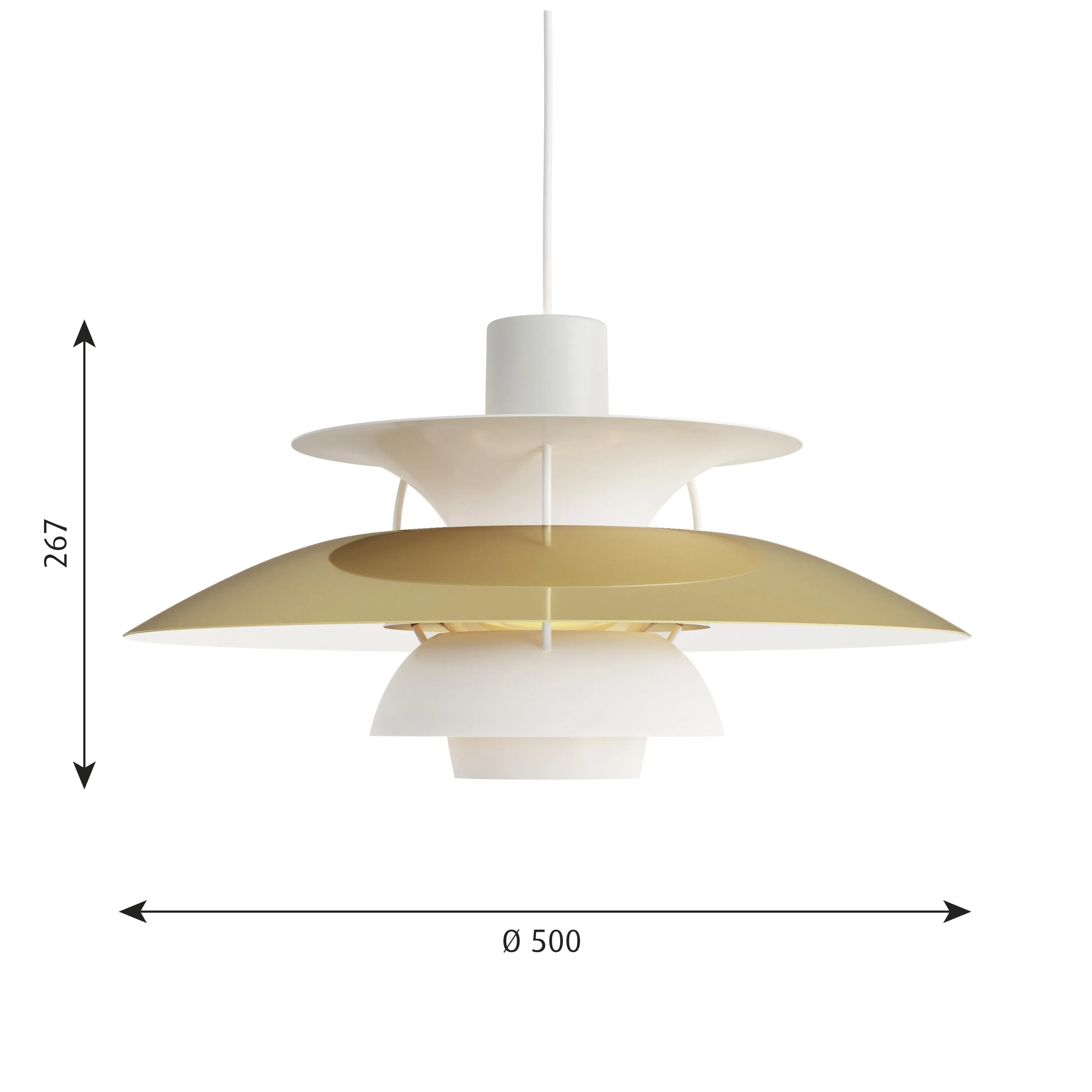 Louis Poulsen Ph 5 Pendant, Brass