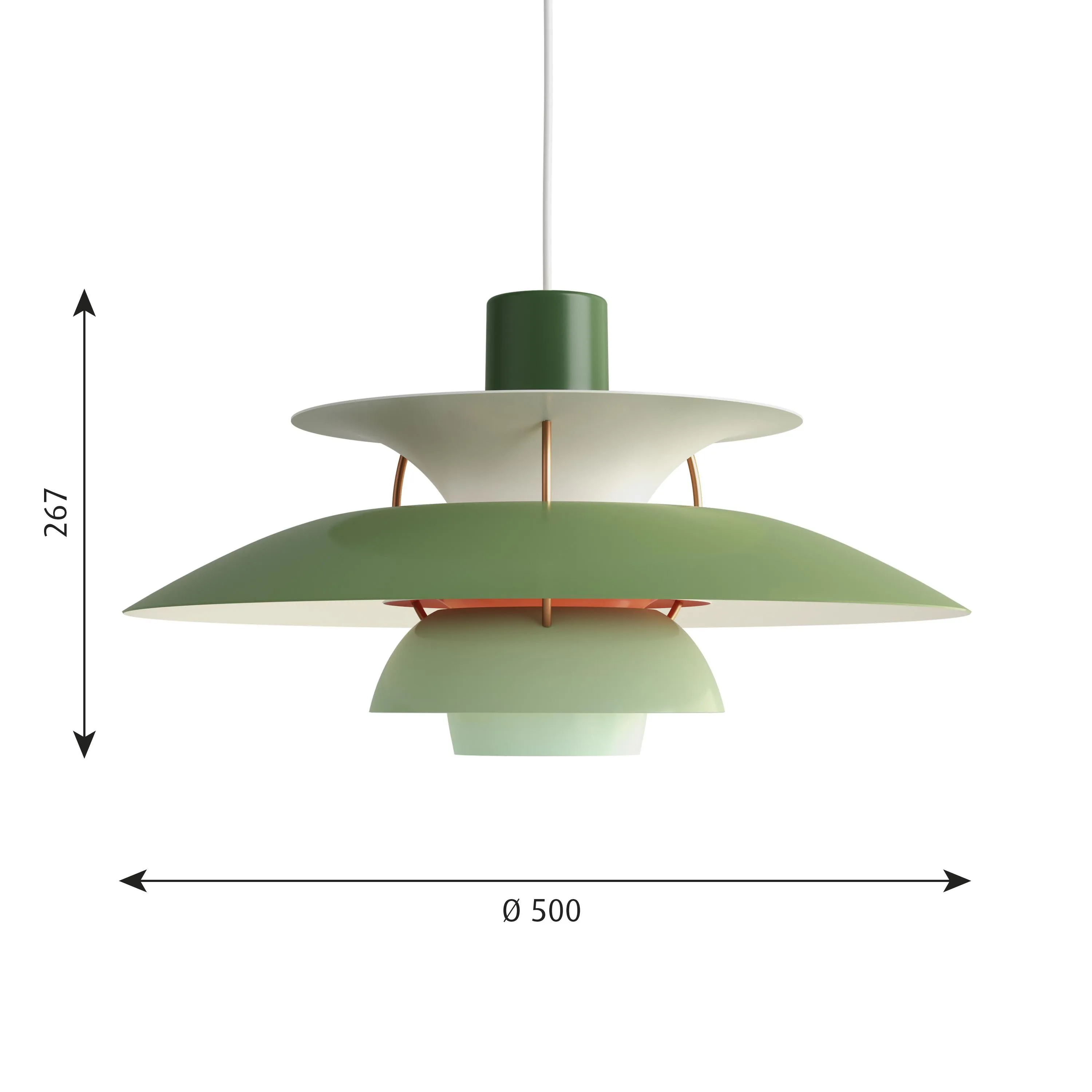 Louis Poulsen Ph 5 Pendant, Hues Of Green
