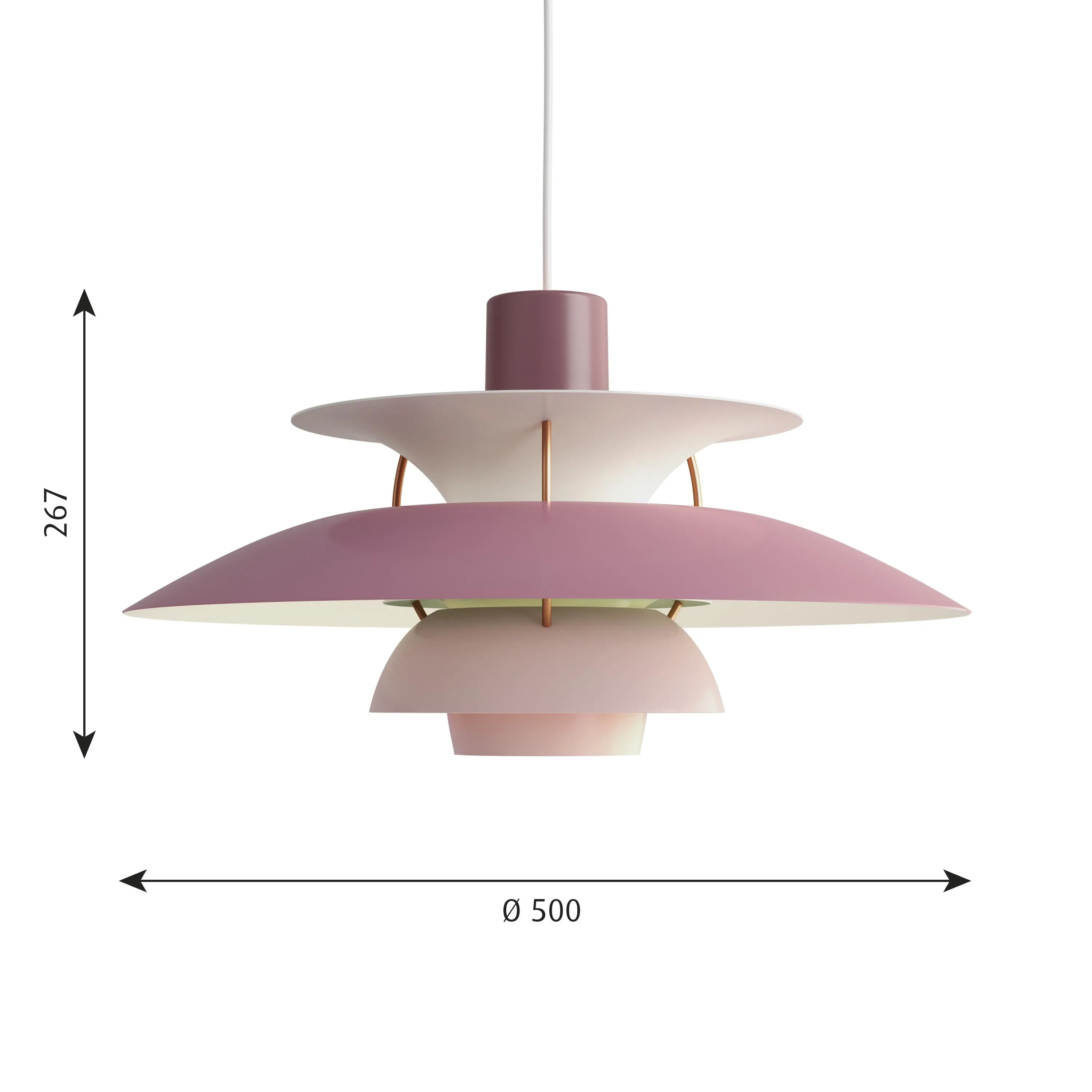Louis Poulsen Ph 5 Pendant, Hues Of Rosa