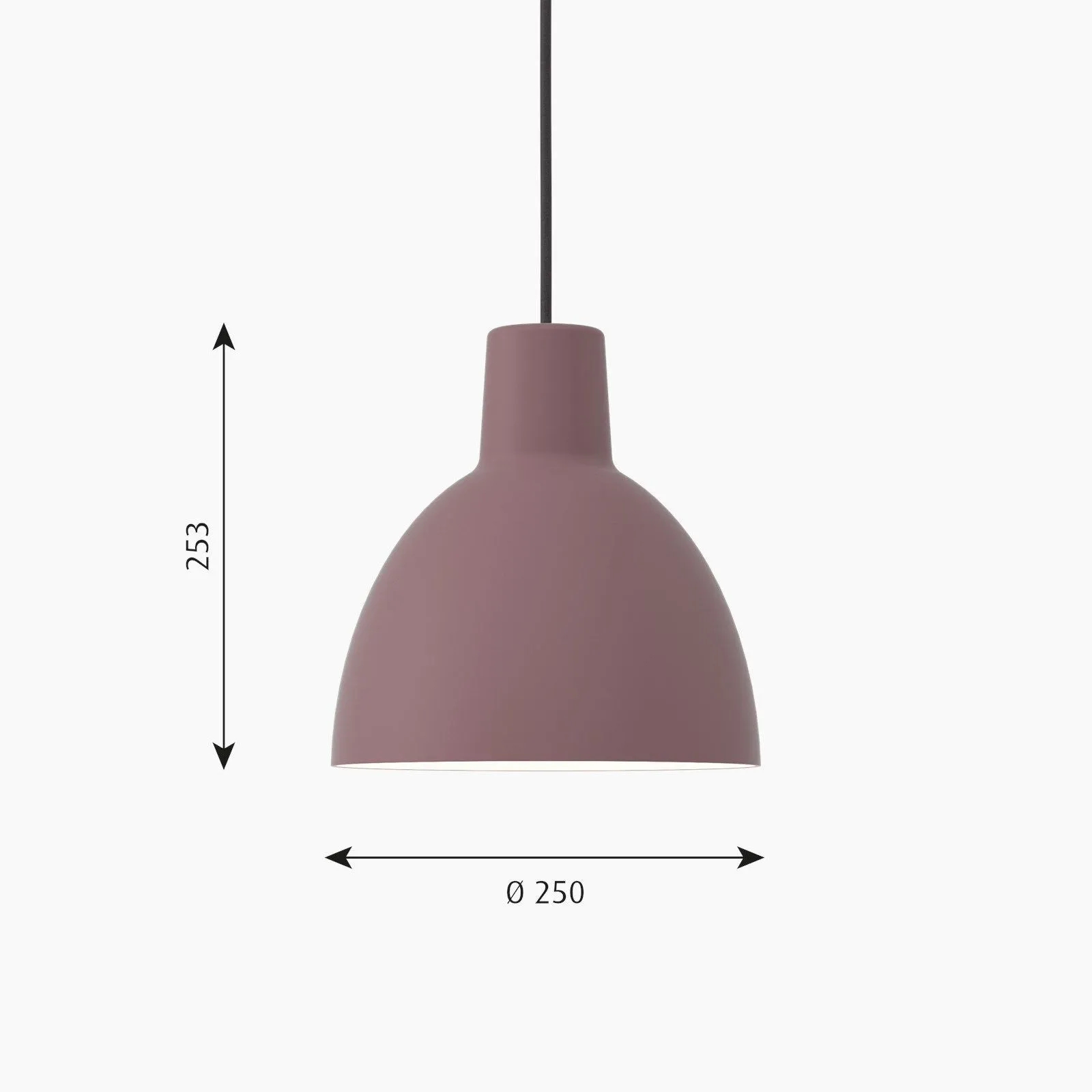 Louis Poulsen Toldbod 250 Pendant, Dark Rose
