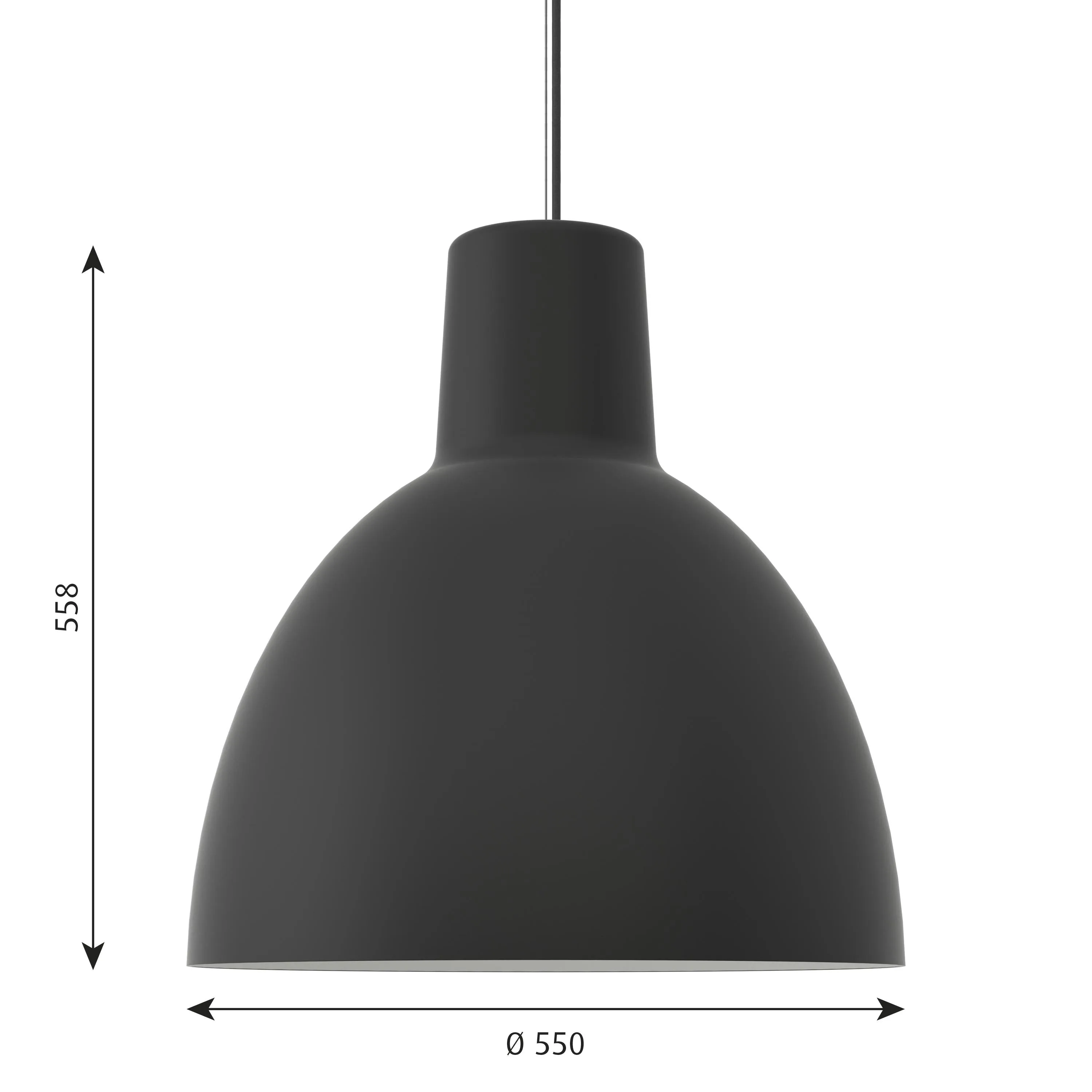Louis Poulsen Toldbod 550 Pendant, Black