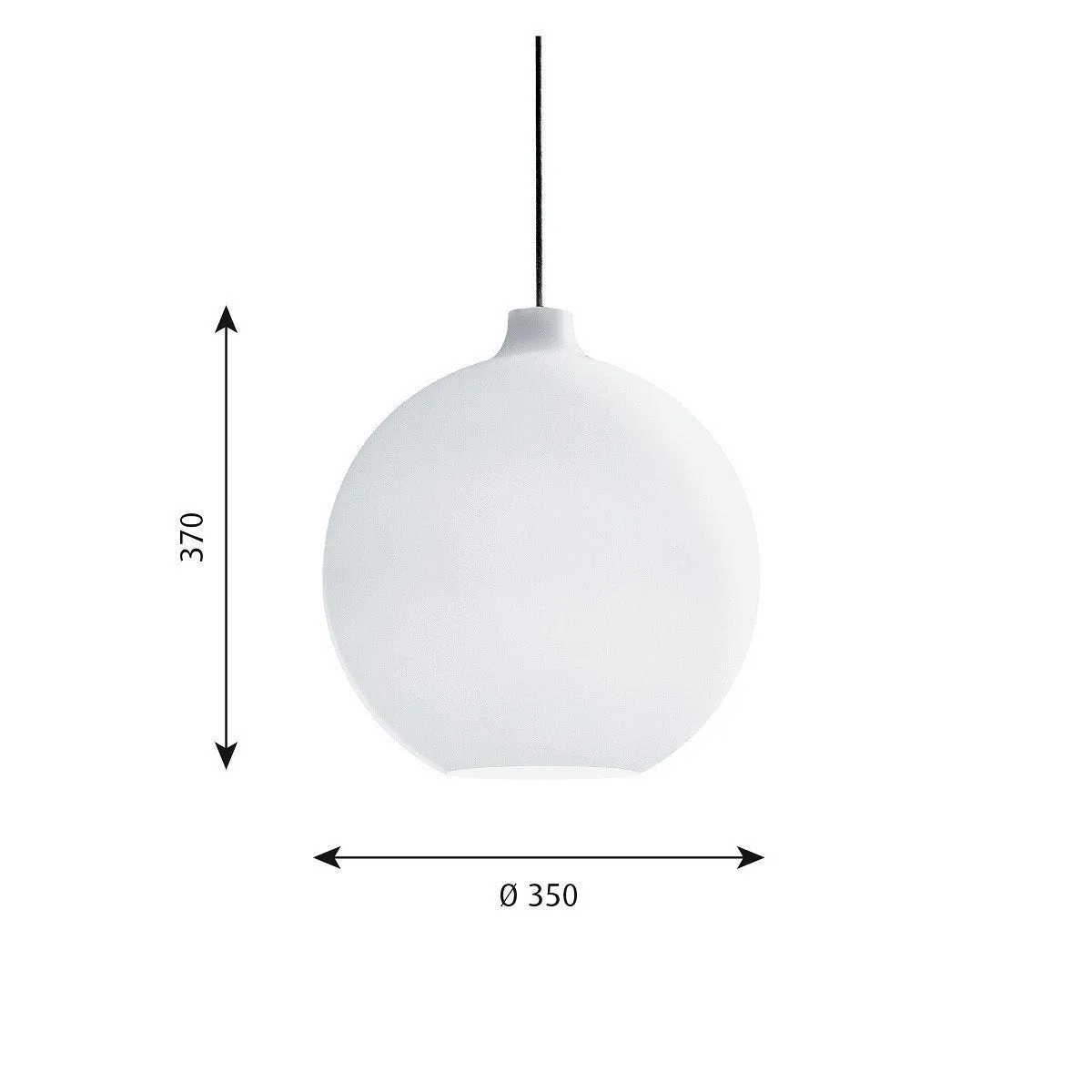 Louis Poulsen Wohlert Pendant Opal Glass,  350 Mm