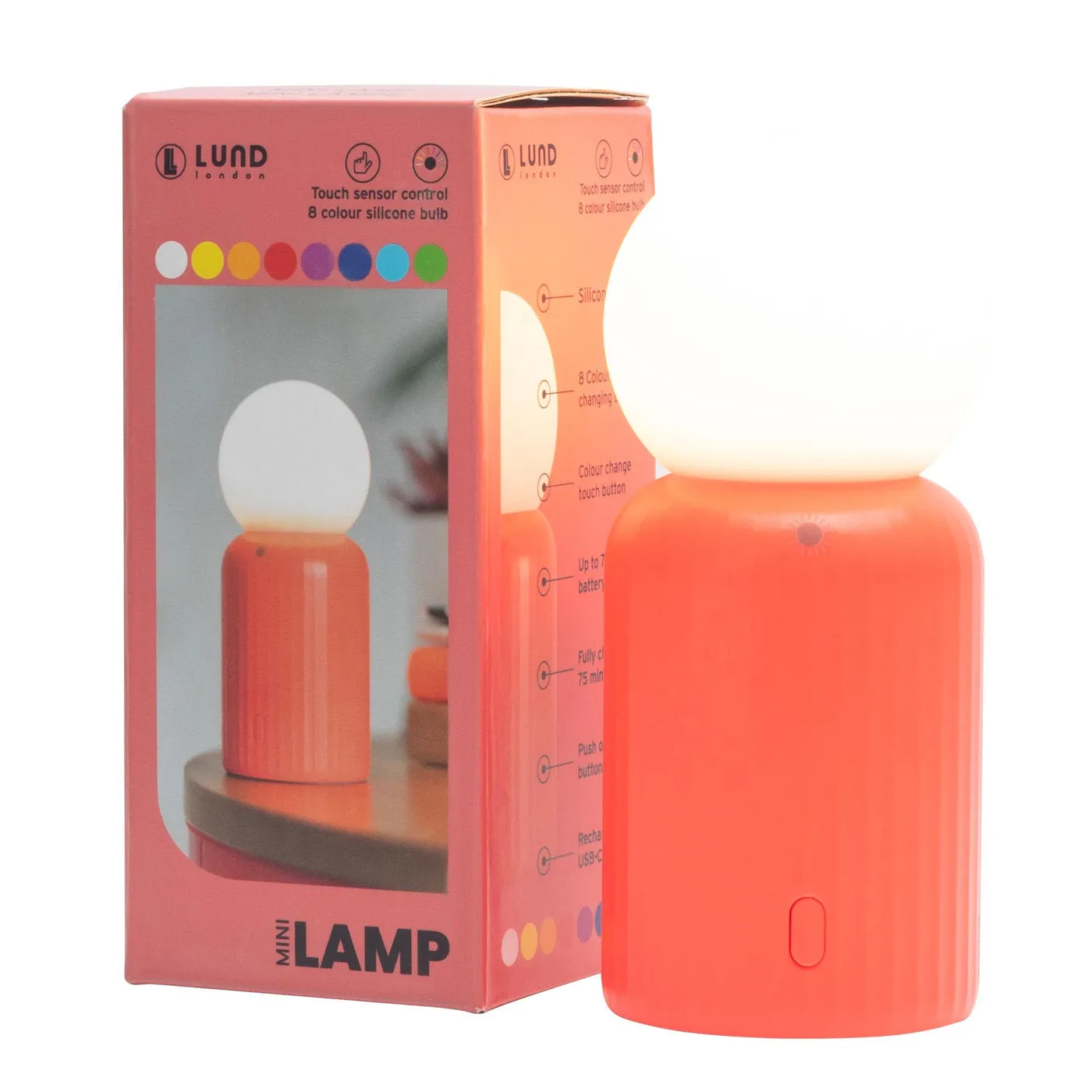 Lund London Mini Lamp - Coral