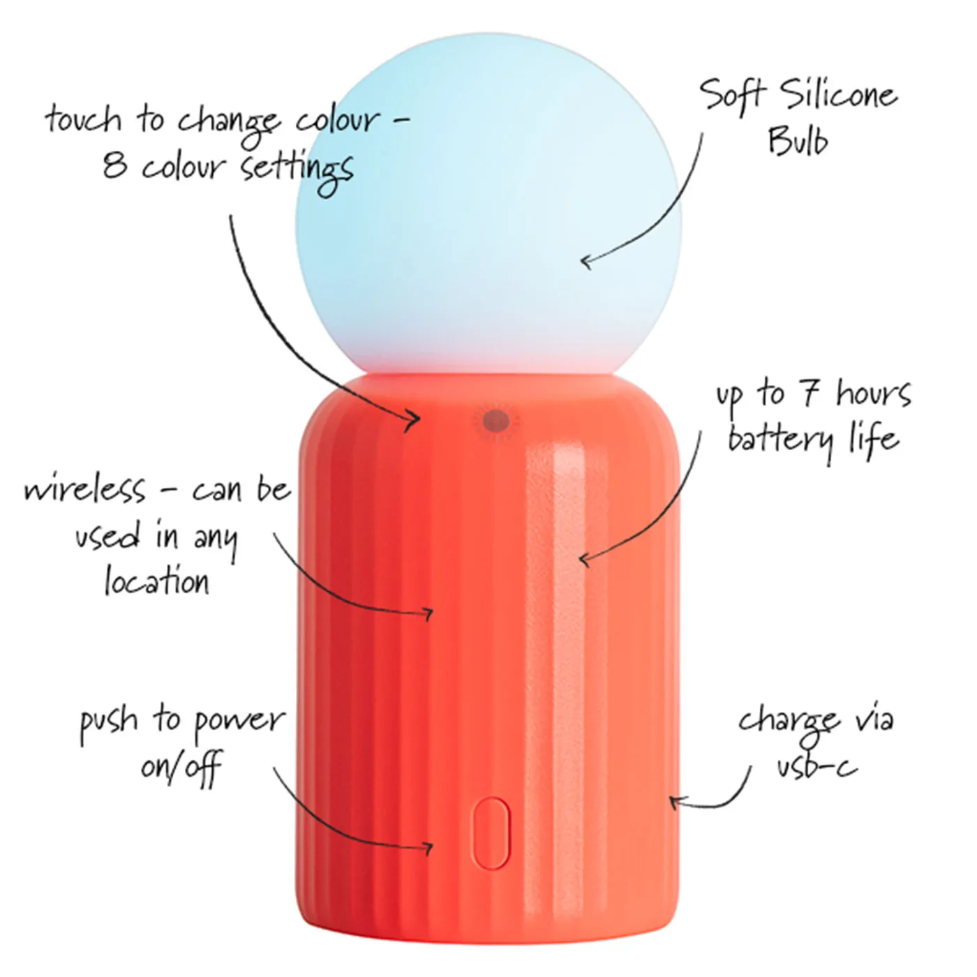 Lund London Mini Lamp - Coral