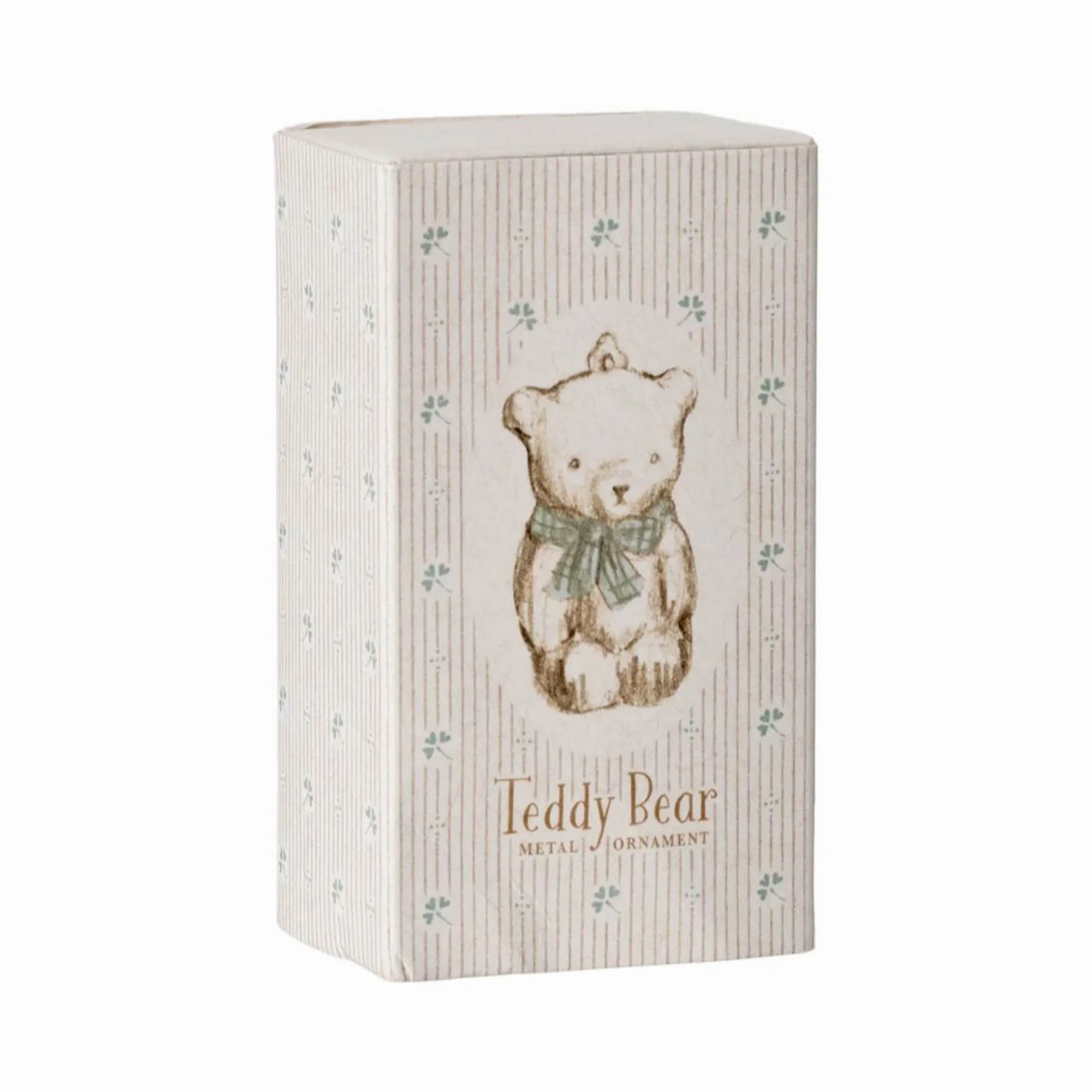 Maileg Metal Ornament, Teddy Bear – Off White/Blue